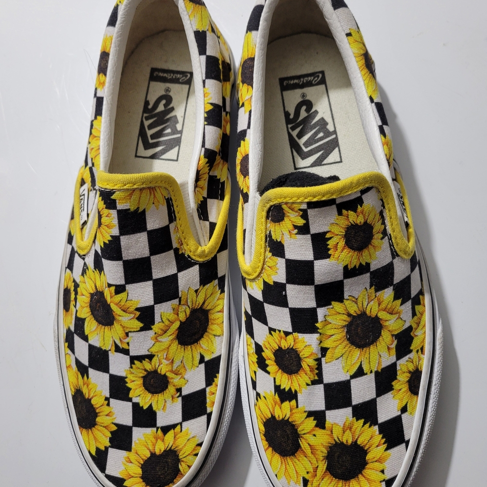 Vans Sunflower Checkered Slip-On Sneakers
